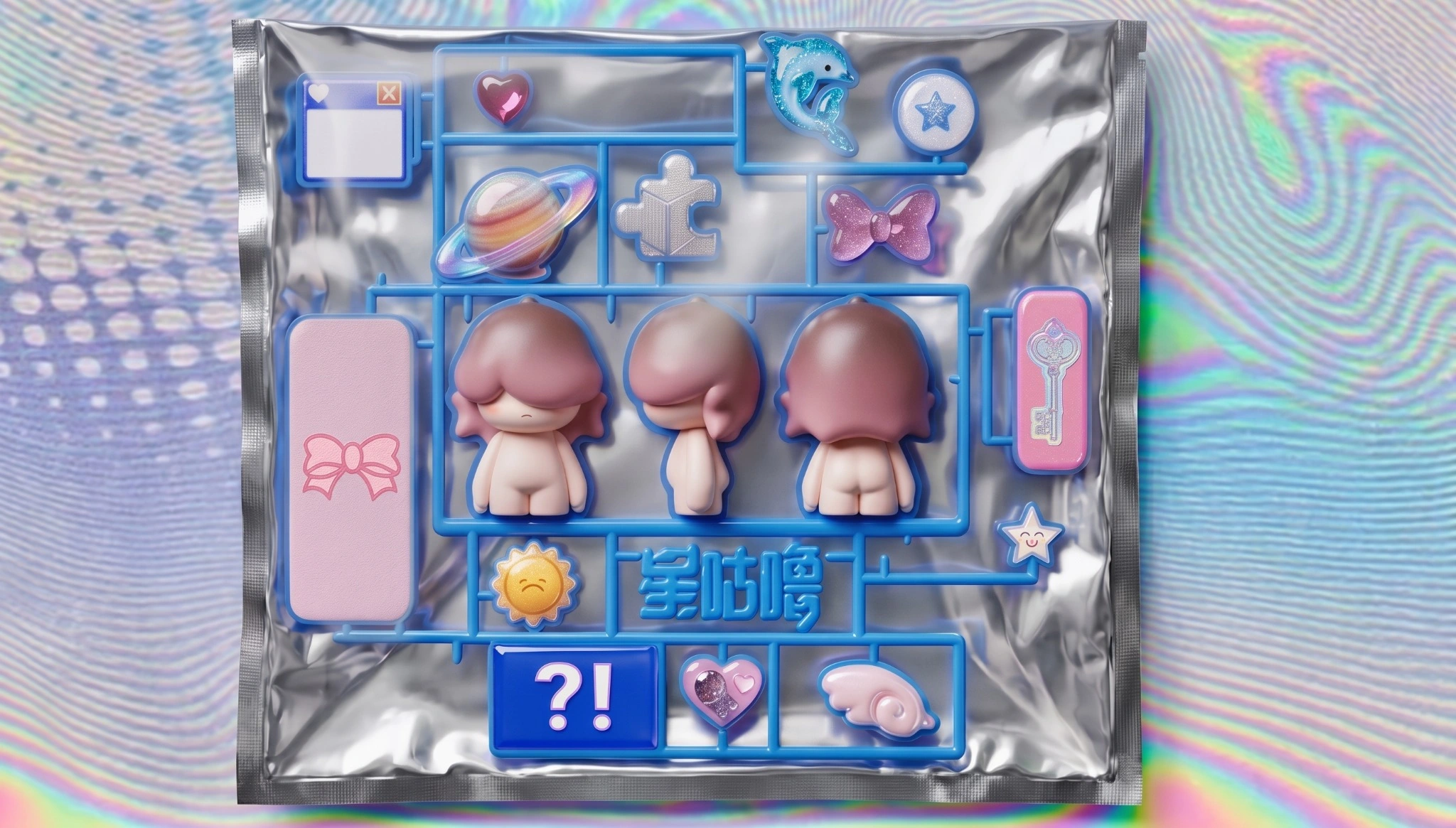 星咕噜三视图模型包装